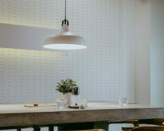 Gray and white herringbone wallpaper for walls
