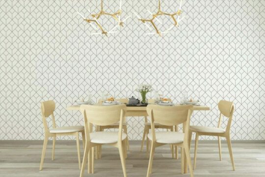 Delicate geometric peel stick wallpaper