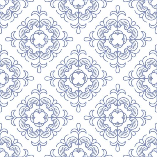 Floral tile removable wallpaper