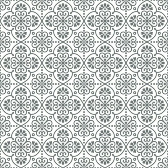 Gray moroccan tile removable wallpaper