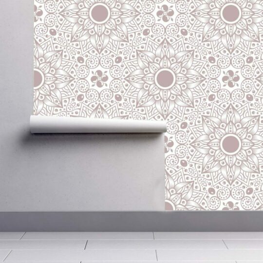 Floral mandala sticky wallpaper