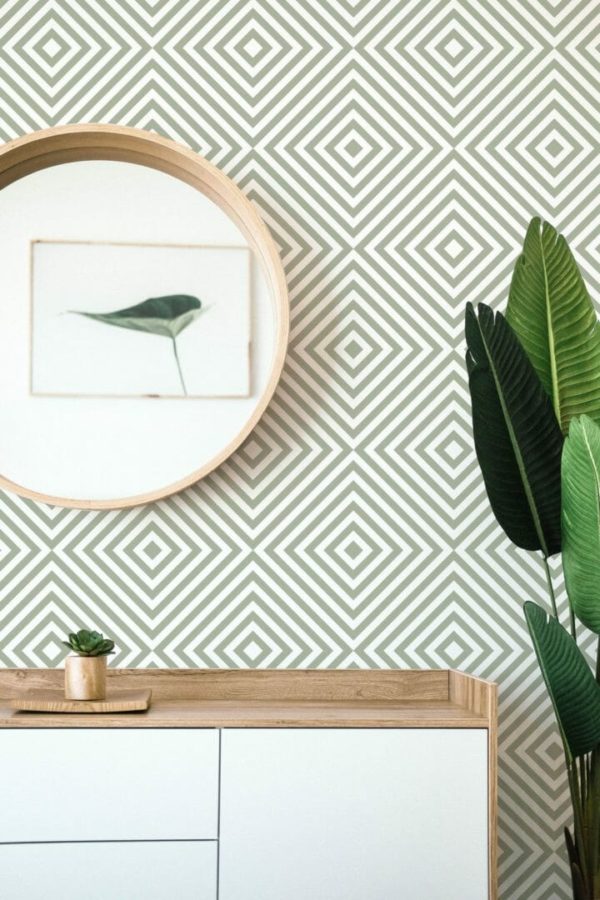Seamless geometric peel stick wallpaper
