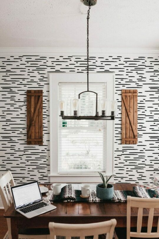 Horizontal brush stroke peel and stick wallpaper
