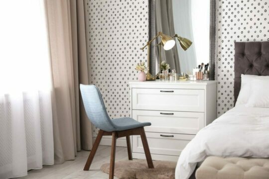 Hand drawn polka dot temporary wallpaper