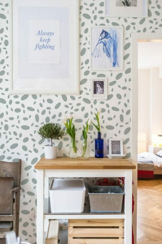 Round terrazzo wallpaper for walls