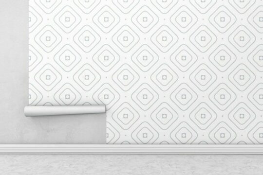 Gray and white geometric sticky wallpaper