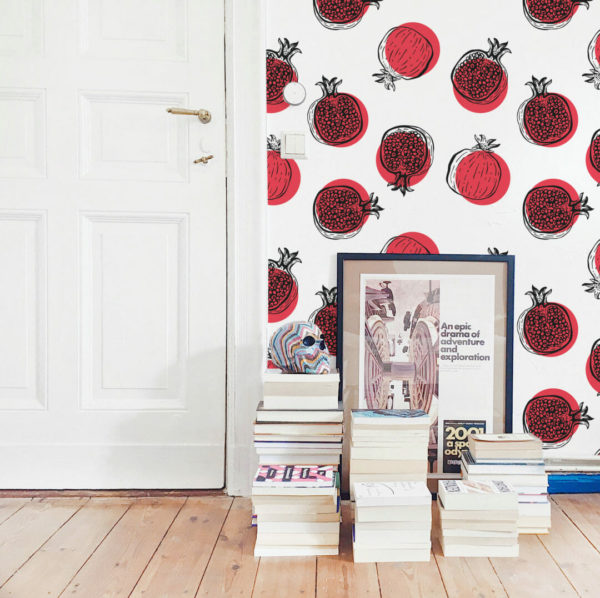 Pomegranate self adhesive wallpaper