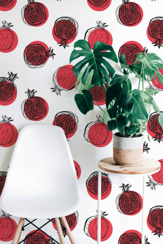 Pomegranate peel stick wallpaper