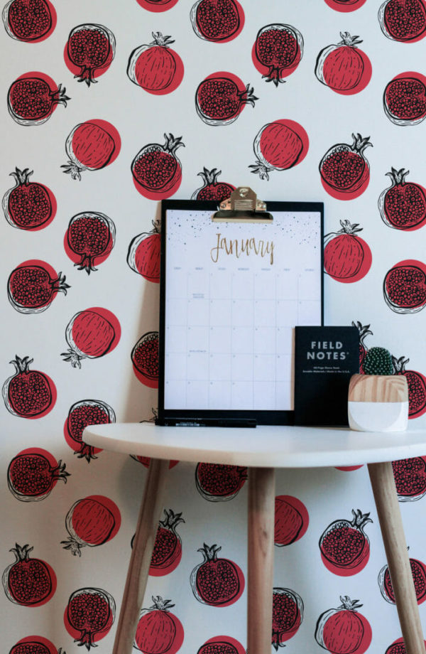 Pomegranate peel and stick removable wallpaper
