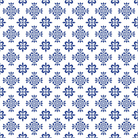 Geometric floral tile removable wallpaper
