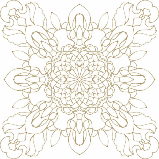 Geometric floral removable wallpaper