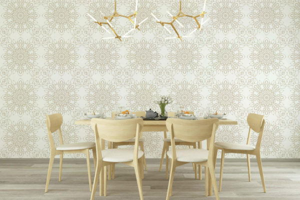 Geometric floral peel stick wallpaper