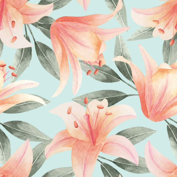 Lily removable wallpaper