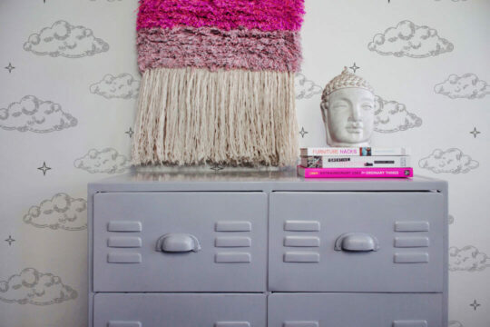 White cloud peel and stick removable wallpaper
