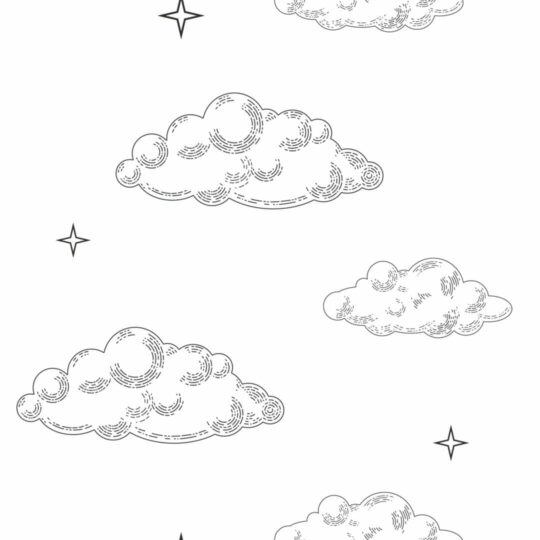 White cloud removable wallpaper