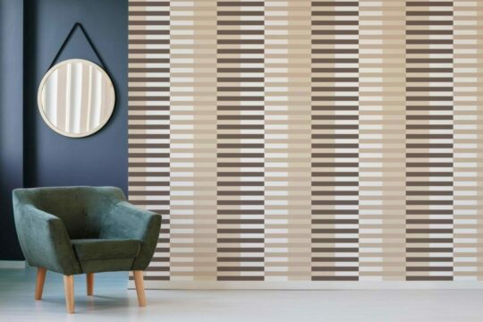 Brown striped peel and stick wallpaper