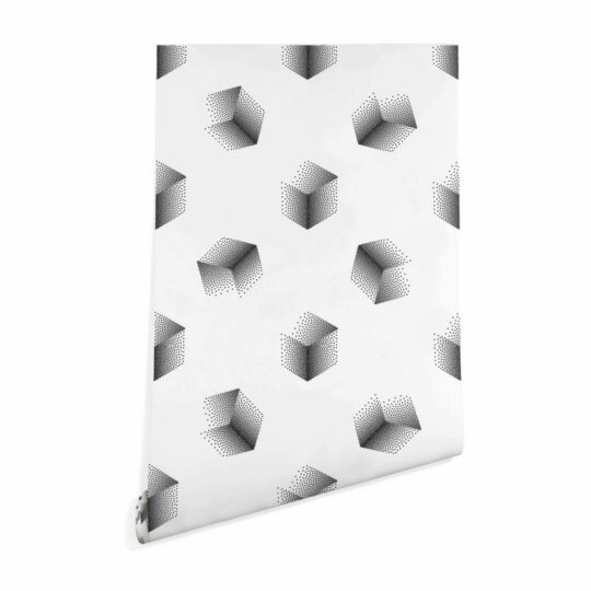 3D cube peel and stick removable wallpaper