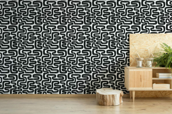 Abstract maze wallpaper for walls