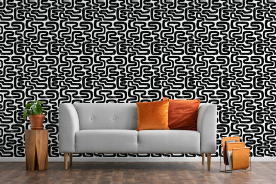Abstract maze temporary wallpaper