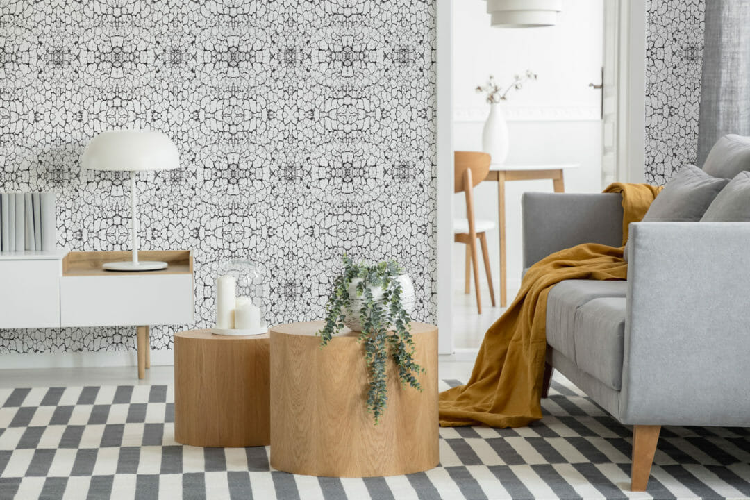 Black and white abstract pattern peel and stick wallpaper - Fancy Walls