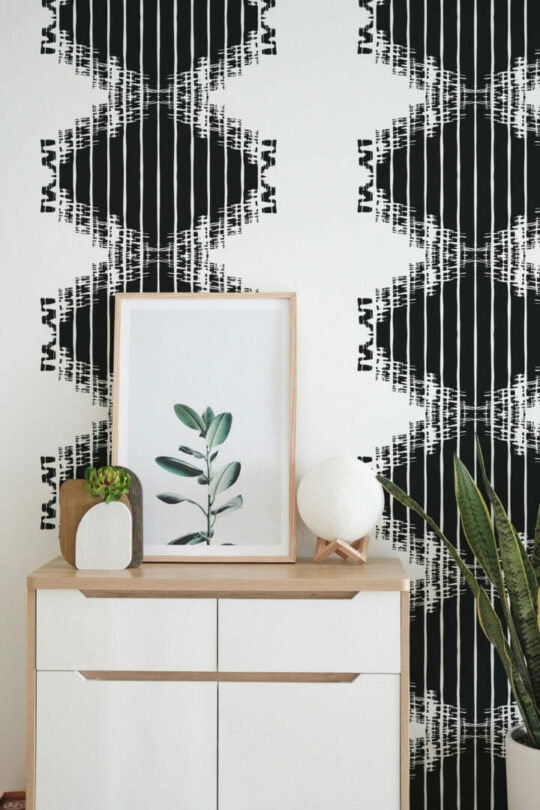 Bold abstract peel and stick wallpaper