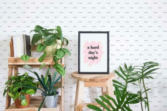 Black and white arrow peel and stick removable wallpaper