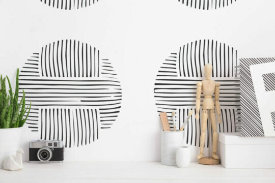 Large abstract circle wallpaper for walls