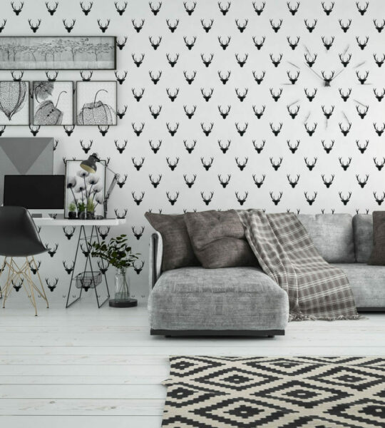 Deer stick on wallpaper