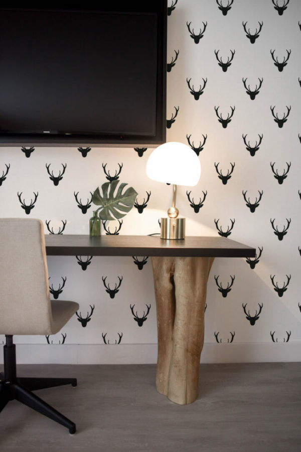 Deer peel stick wallpaper