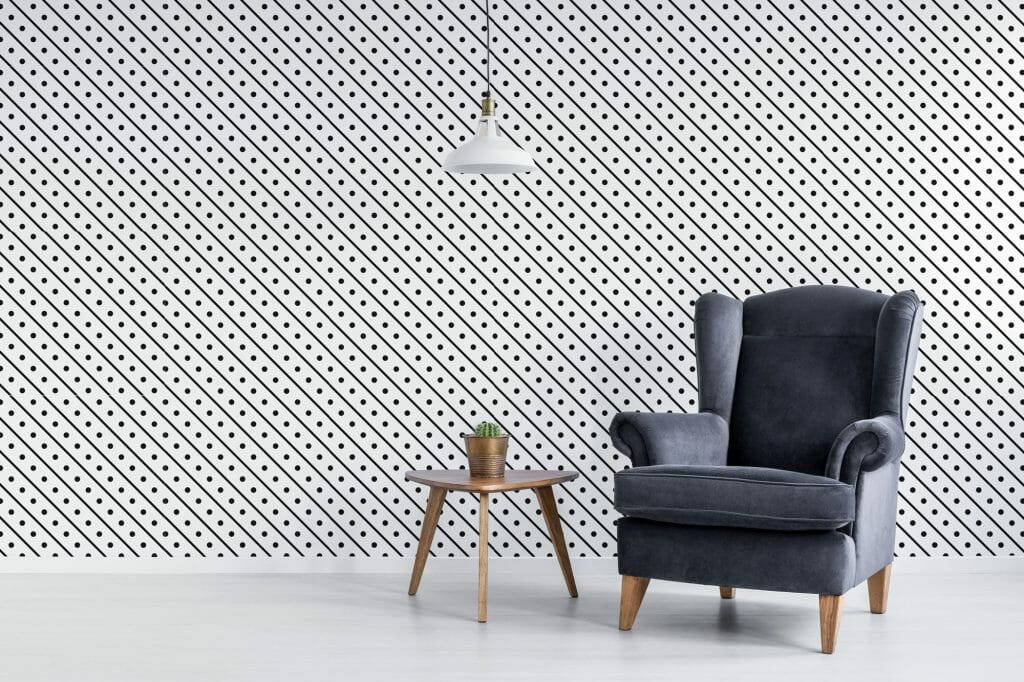 Diagonal dotted line wallpaper - Peel and Stick or Non-Pasted