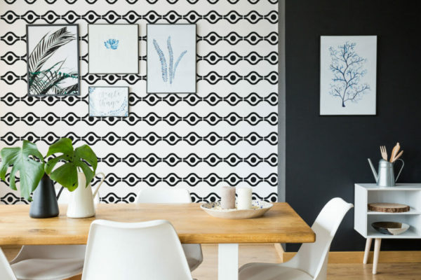 Boho geometric wallpaper for walls