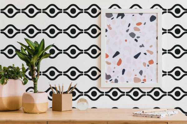 Boho geometric self adhesive wallpaper
