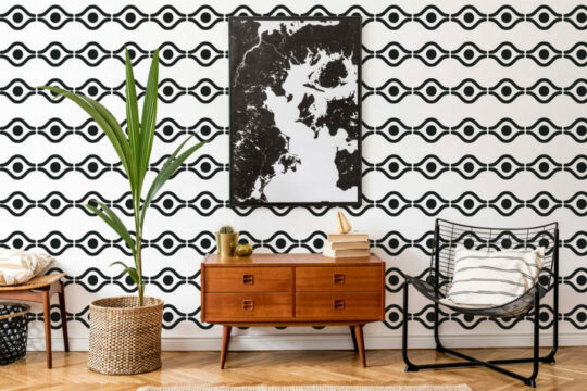 Boho geometric peel and stick removable wallpaper