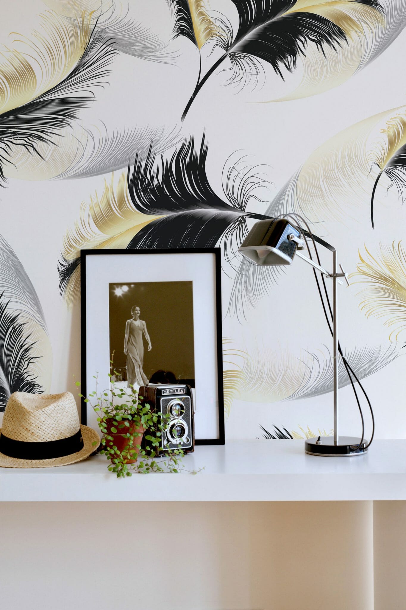 Feather wallpaper - Peel and Stick or Non-Pasted