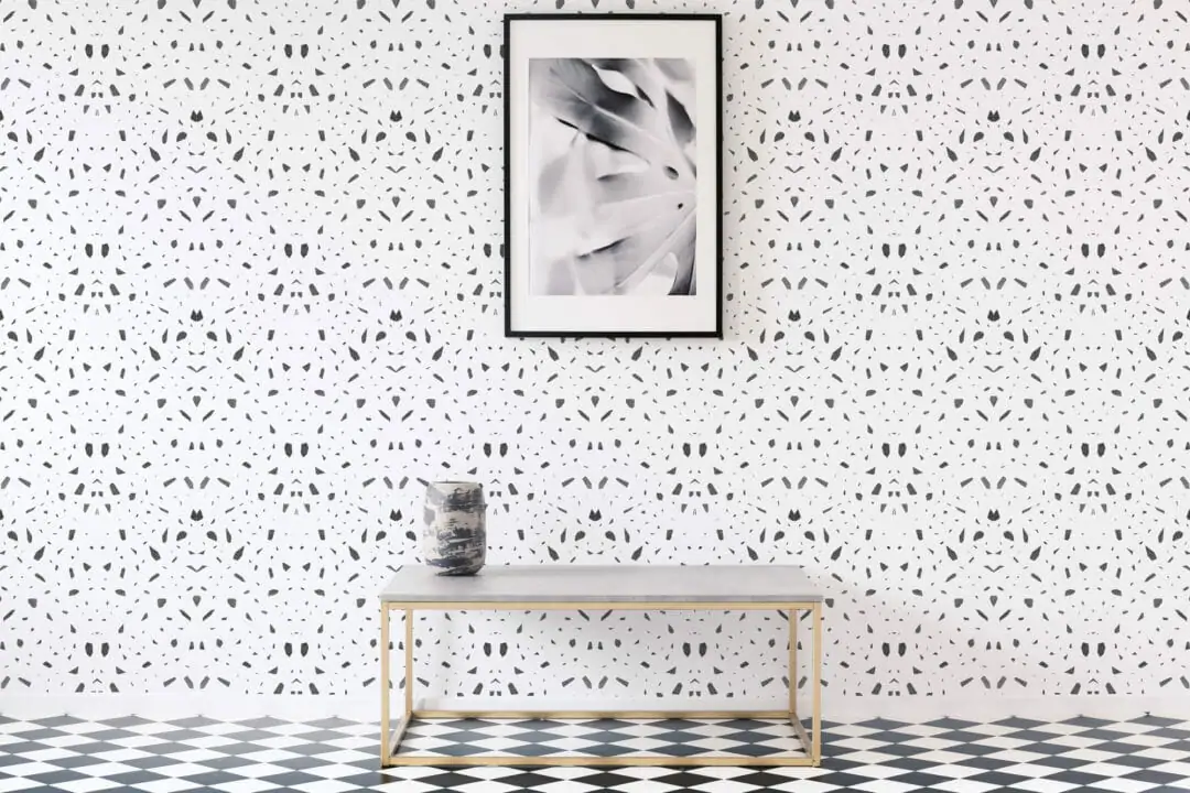 Bright terrazzo print removable wallpaper