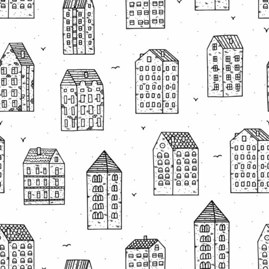 Houses removable wallpaper