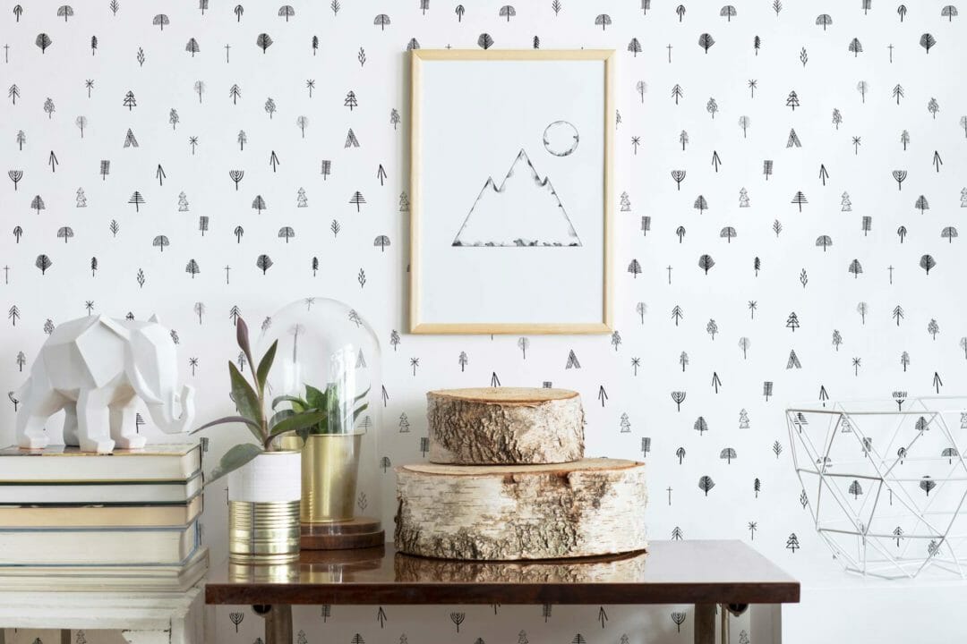 Little trees removable wallpaper