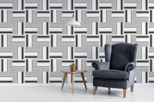Bold black and white sticky wallpaper
