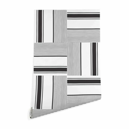 Bold black and white wallpaper peel and stick