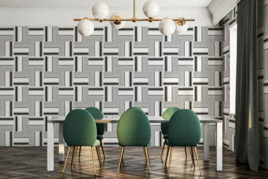 Bold black and white wallpaper for walls