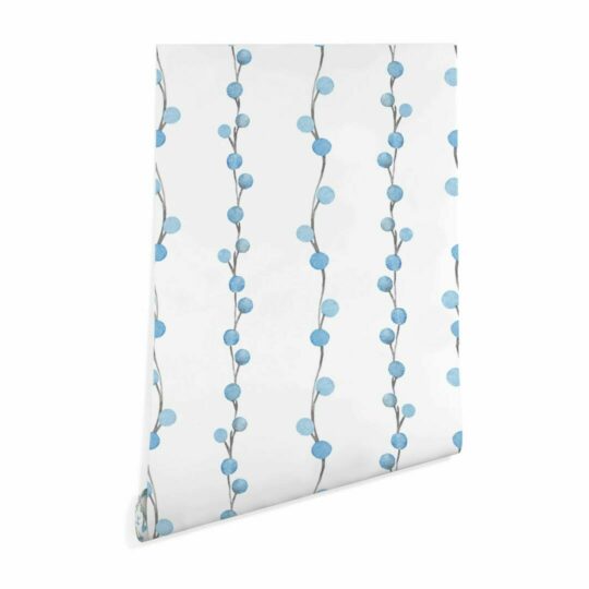 Blueberry peel and stick removable wallpaper