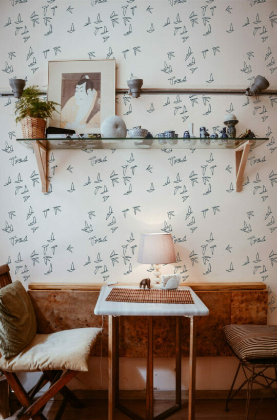 Flying birds removable wallpaper