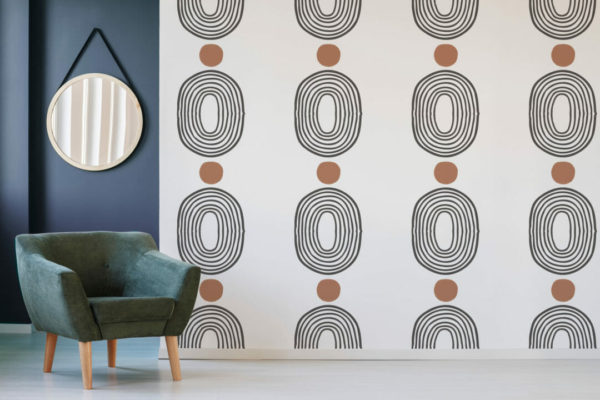 Modern boho peel and stick wallpaper