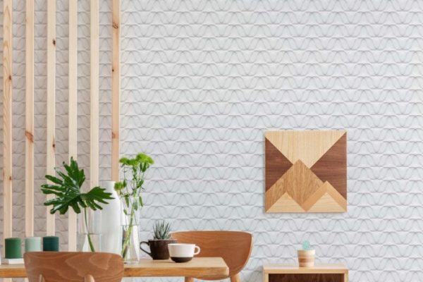 Abstract geometric circle peel and stick wallpaper