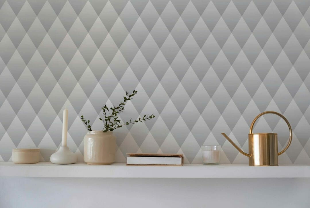 Gray harlequin wallpaper - Peel and Stick or Non-Pasted