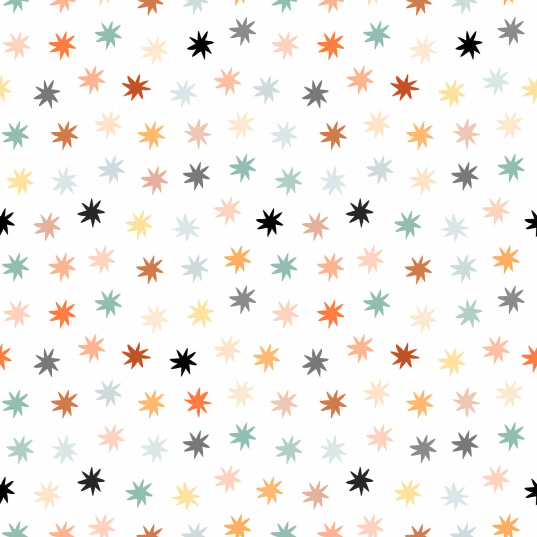 Multicolor stars removable wallpaper