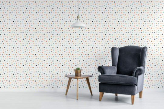 Multicolor stars stick on wallpaper