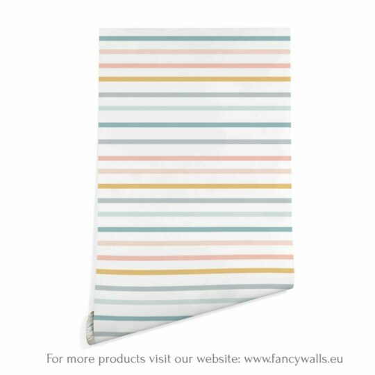 Pastel striped sticky wallpaper