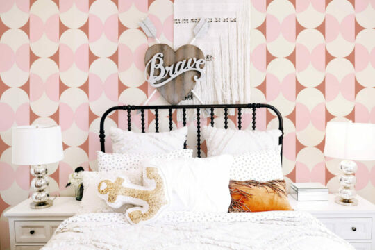 Pastel retro peel and stick removable wallpaper