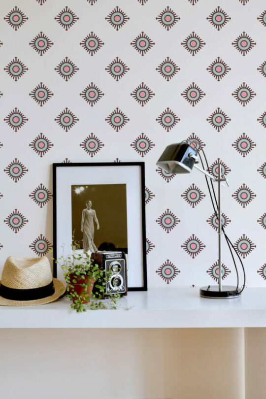 Ornamental square wallpaper for walls
